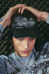 Unisex Rose Logo Aviation Cap - Black