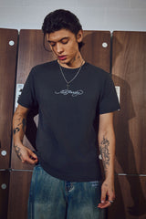 Mens Dragon Panther Graphic Regular T-Shirt - Black