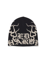 Unisex Flame Ed Hardy Beanie Hat - Black