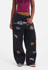 Womens Don Ed Multi Pocket Xtra Jeans - Black