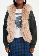 Womens Phoenix Fur Jacket - Green