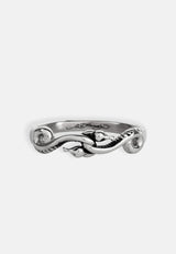 Ed Hardy Snake Band Ring - Silver