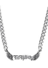 Ed Hardy Angel Wing In Line Logo Necklace