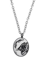 Ed Hardy Tiger Oval Pendant Necklace