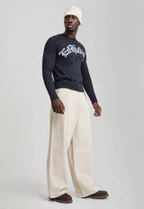 Mens Dragon City Embroidered Xxtra Trousers - Grey