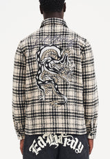 Mens Heavy Fleece Zip Through Jacket - Black / White