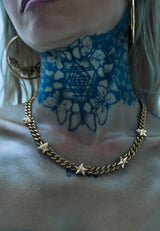 Ed Hardy Thick Western Star Chain Necklace - Gold