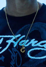 Ed Hardy Western Horseshoe Cluster Pendant Necklace - Gold