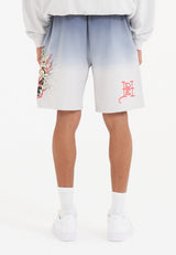 Mens Death Fighter Sweat Shorts - Black/Grey