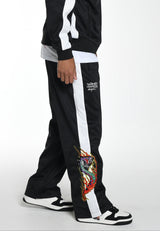 Mens Hell-Catz Tricot Tracksuit Joggers - Black