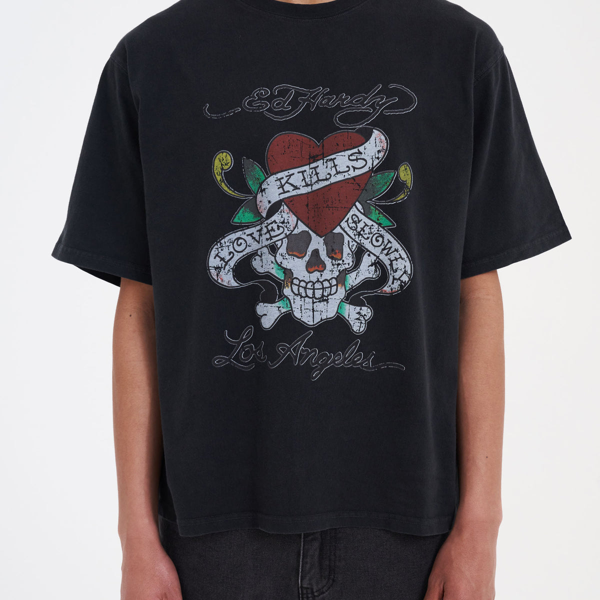 Mens Love-Kills Slowly T-Shirt - Black – Ed Hardy UK
