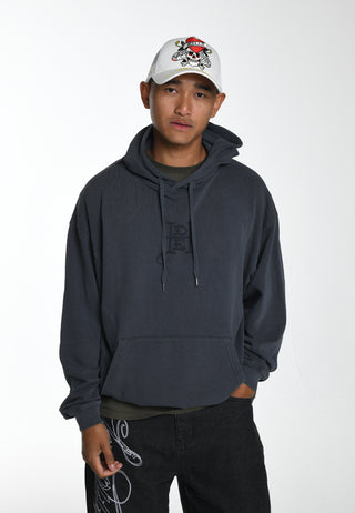Mens Melrose-Tiger Graphic Hoodie - Charcoal