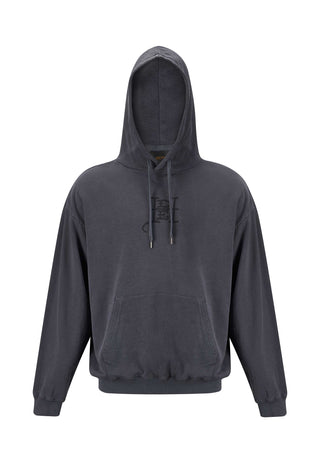 Mens Melrose-Tiger Graphic Hoodie - Charcoal