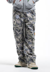 Mens Nyc Drag Woven Combat Trousers - Camo