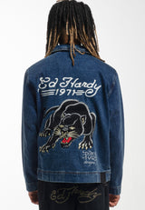 Mens Panther Denim Team Jacket - Indigo