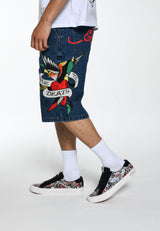 Mens Skater Low - All Over - Black/White