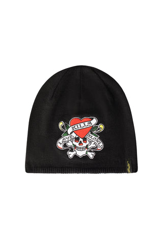 Unisex Lks-Skull Beanie Hat - Black