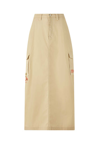 Womens Geisha Cargo Skirt - Beige