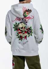 Womens Stay True Relaxed Zip Through Hoodie - White