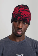 Unisex Love Kills Slowly Foldover Beanie - Black