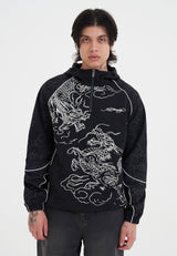 Mens Battle Dragon Shell Jacket - Black