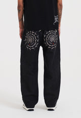 Mens Black Widow Relaxed Jeans - Dark Grey