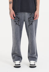 Mens Love Is Eternal Relaxed Joggers - Grey