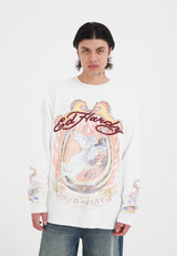 Mens Ride Into Hell Waffle Long Sleeve T-Shirt - Off White