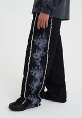 Mens Dragon Raw Seam Xxtra Denim Trousers Jeans - Black