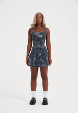 Womens Edh Love Print Skirt - Blue