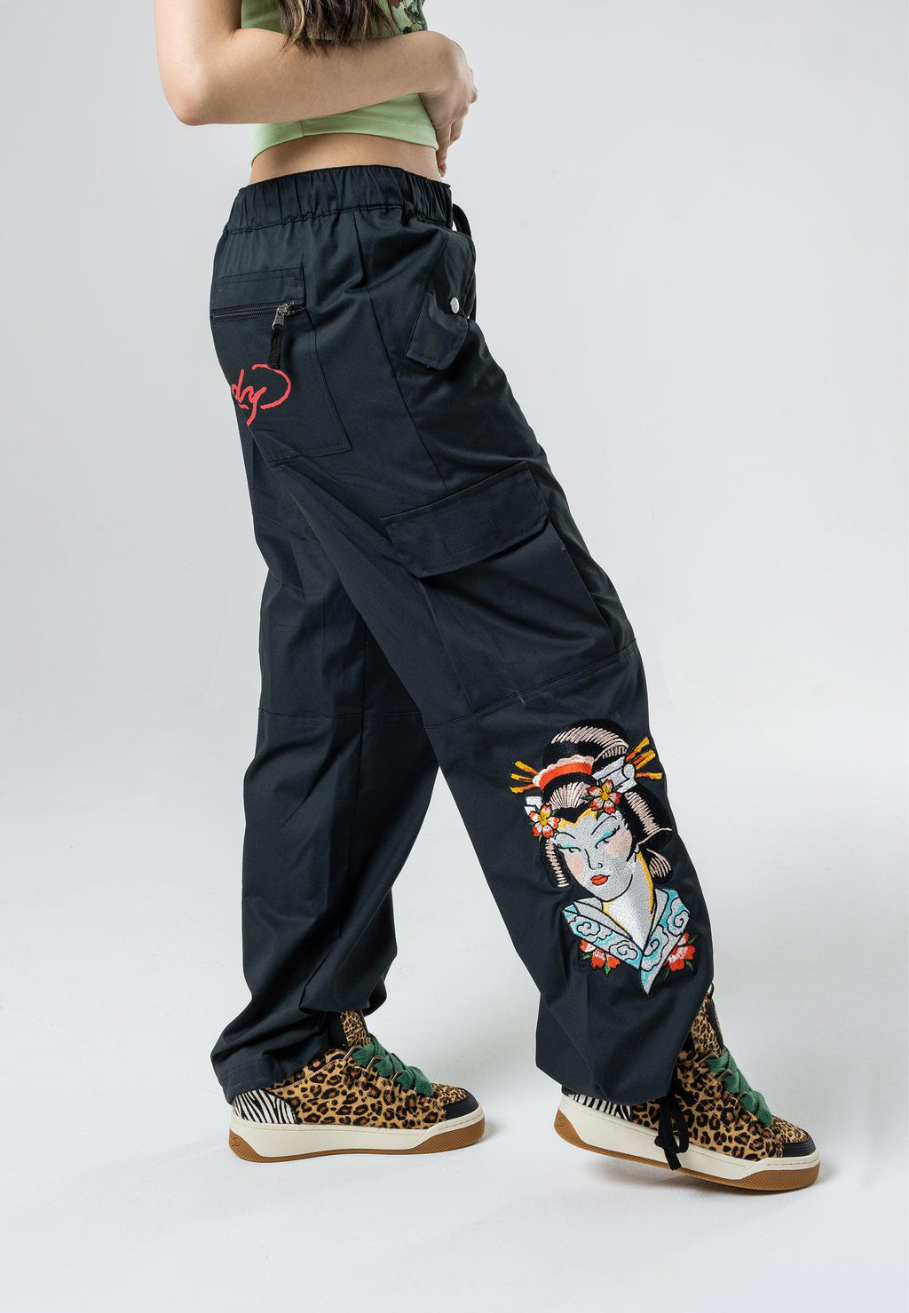 Tokyo Geisha Cargo PantWashed Black Cargo Pants UK Ed Hardy UK