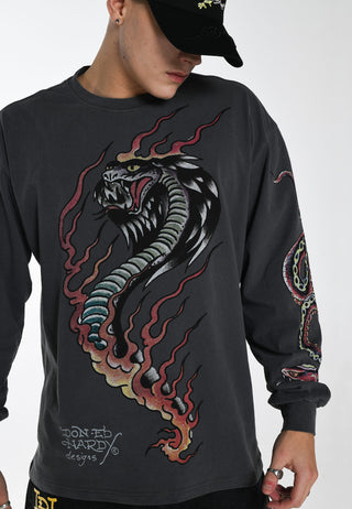 Mens Venom-Slither Long T-Shirt - Black
