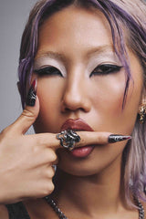 Ed Hardy Skull and Snake Ring - Silver