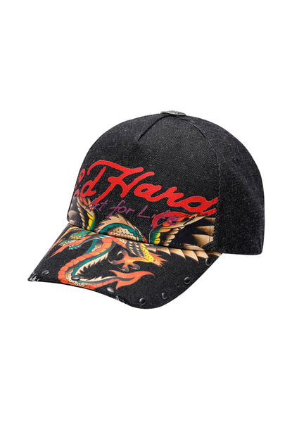 SculptorxEd Hardy Distressed Cap Rawキャップ Unisex Art For Life