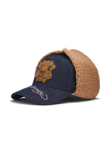 Unisex Love Kills Slowly Denim 5 Panel Trapper Cap - Indigo