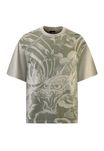 Mens Photo Drag Relaxed Tshirt - Green