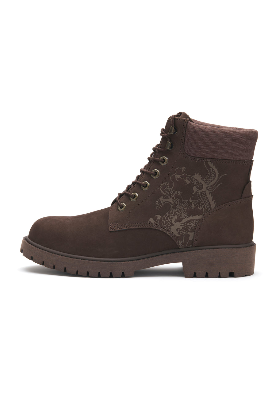 Mens Worker Boot - Dancing Dragon - Brown