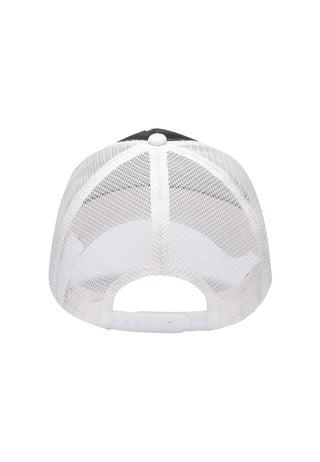 Unisex Mono Koi Jump Twill Front Mesh Trucker - Black/White