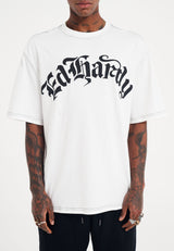 Mens Skull And Roses Relaxed Tshirt - White