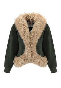 Womens Phoneix Fur Jacket - Green