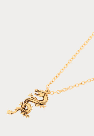 Dragon Pendant Necklace - Gold