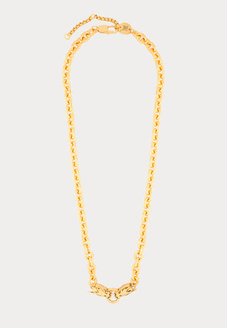 Dragon Choker Chain Necklace - Gold