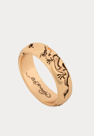 Dragon Wrapped Band Ring - Gold