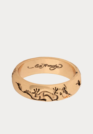 Dragon Wrapped Band Ring - Gold