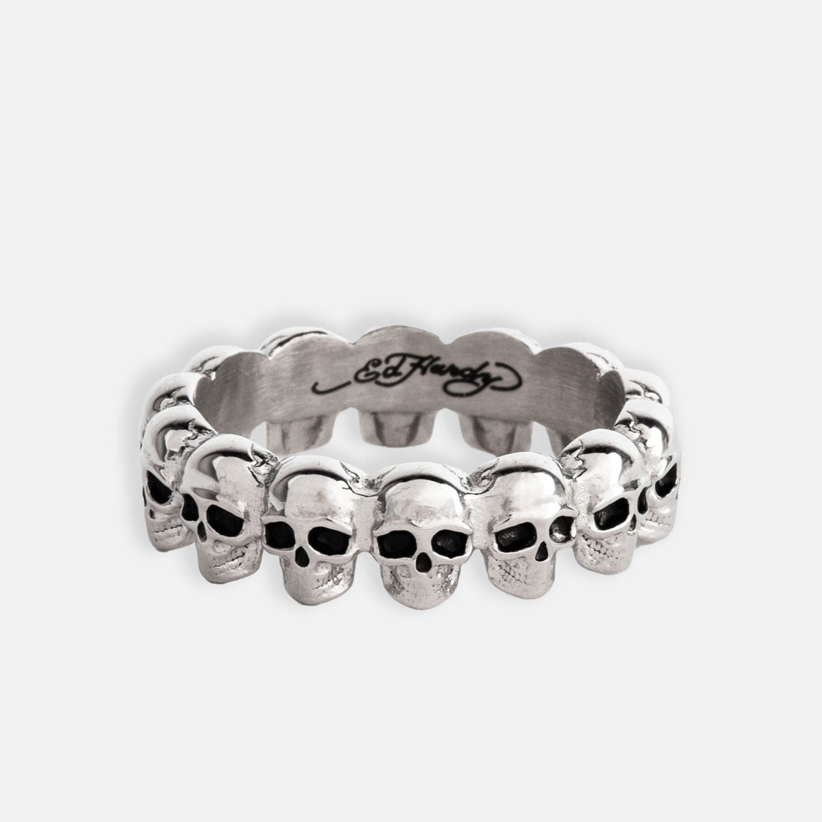 Ed Hardy Skulls Band Ring - Silver – Ed Hardy UK