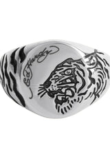 Ed Hardy Tiger Embossed Signet Ring
