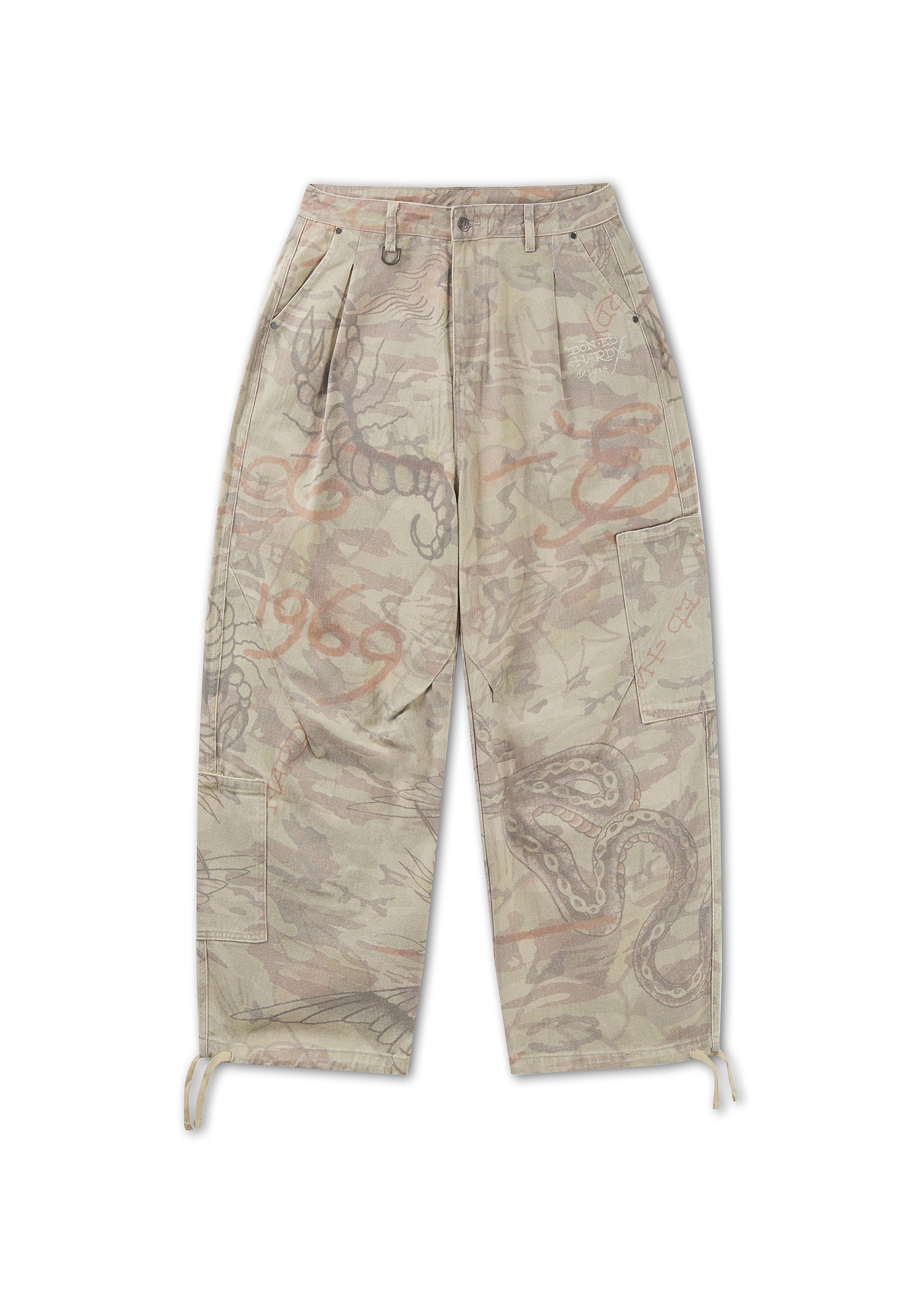Mens Ed Hardy Camo Balloon Cargo - Beige - S / BEIGE