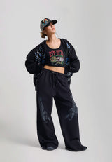 Womens Flying Eagle Relaxed Joggers - Black