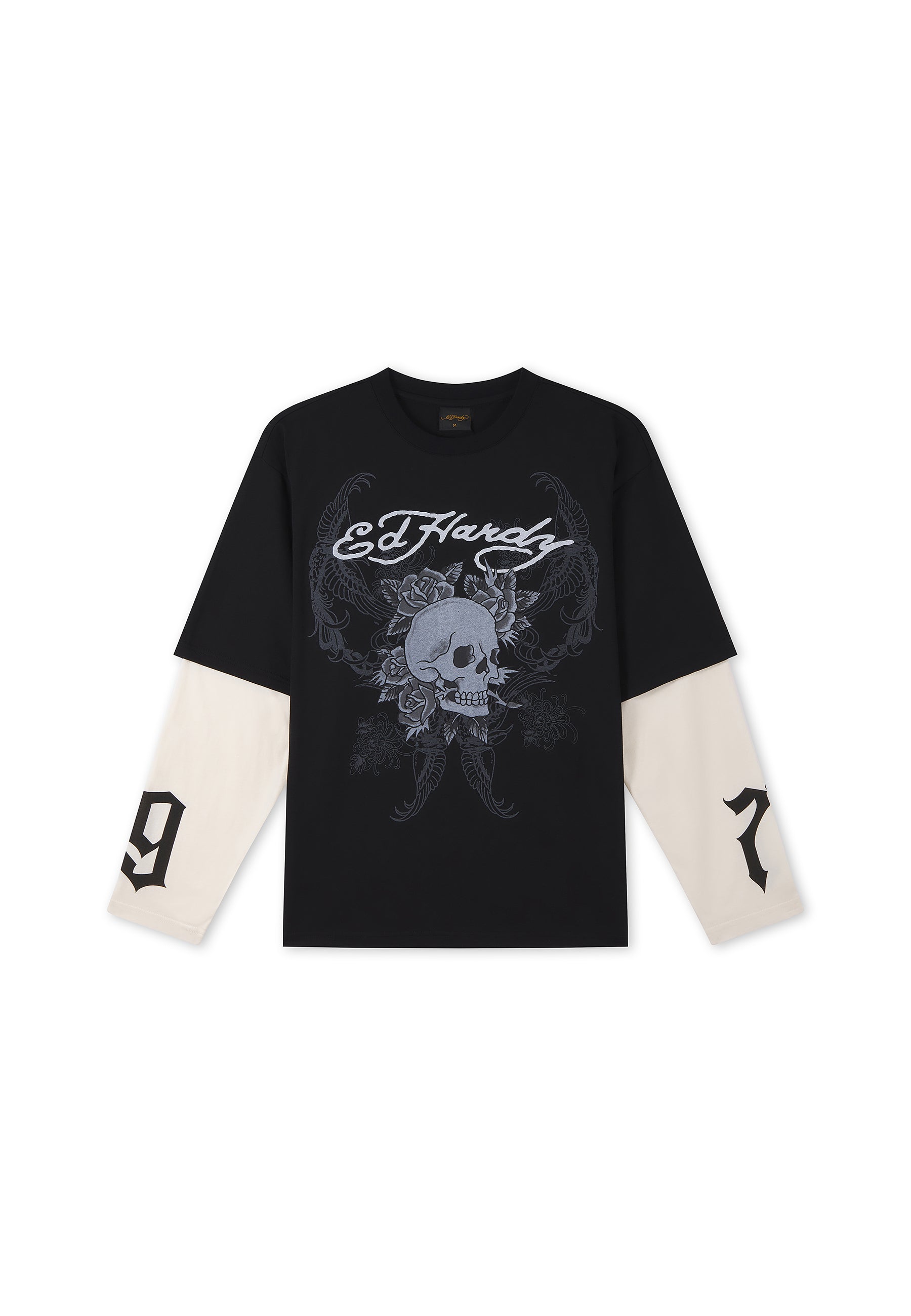Mens 1971 Skull Double Layer Relaxed T-Shirt - Black - S / BLACK