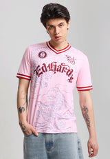 Unisex Soaring Dragon Football Shirt - Pink